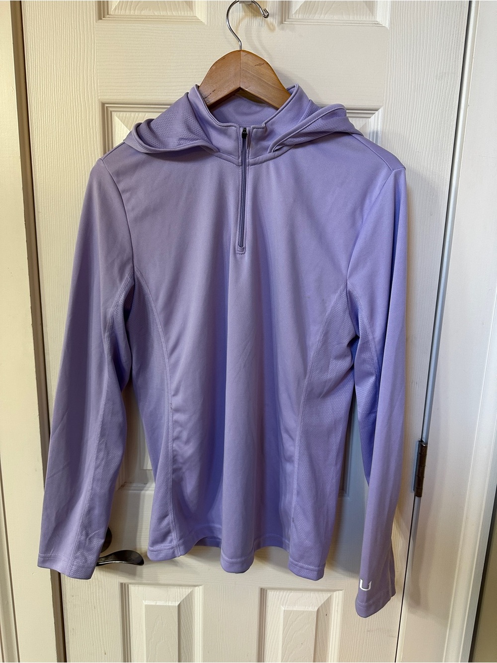 Huk Fishing Performance Hoodie Womens Large Lavender 1/4 Zip Sun Shirt